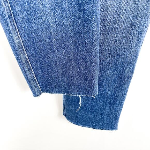 Mother High Waisted‎ Double Looker Hover Jeans First Mate Blue Raw Hem Sz 26 - Picture 6 of 12